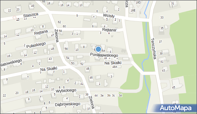 Tenczynek, Księcia Józefa Poniatowskiego, 5, mapa Tenczynek