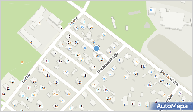 Tomaszów Lubelski, Księcia Józefa Poniatowskiego, 10a, mapa Tomaszów Lubelski