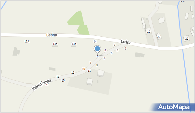 Trzeboś, Księżycowa, 6, mapa Trzeboś