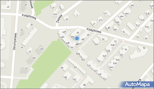 Warszawa, Książkowa, 48F, mapa Warszawy