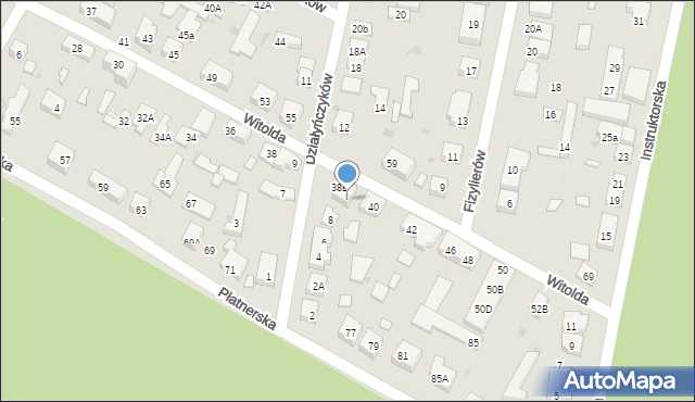 Warszawa, Księcia Witolda, 38C, mapa Warszawy