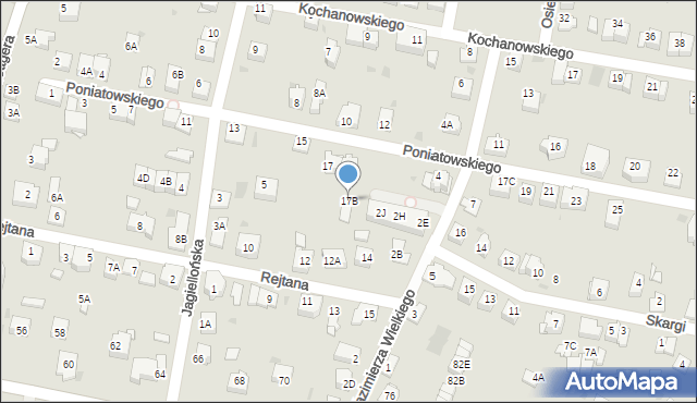 Wieliczka, Księcia Józefa Poniatowskiego, 17B, mapa Wieliczka