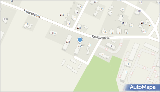 Wilkowice, Księżoleśna, 11A, mapa Wilkowice