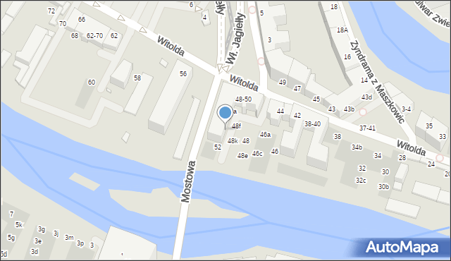 Wrocław, Księcia Witolda, 50b, mapa Wrocławia