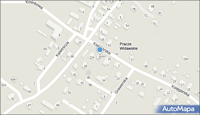 Wrocław, Księgarska, 22, mapa Wrocławia