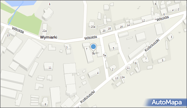 Wymiarki, Księcia Witolda, 5b, mapa Wymiarki