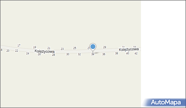 Wysoka Głogowska, Księżycowa, 34, mapa Wysoka Głogowska