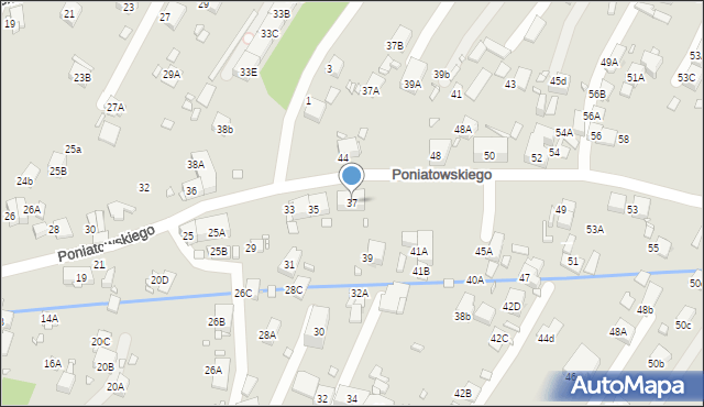 Zabrze, Księcia Józefa Poniatowskiego, 37, mapa Zabrza