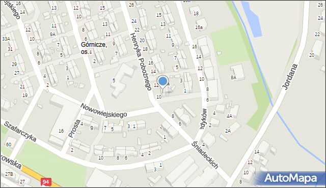 Zabrze, Księcia Henryka Pobożnego, 10A, mapa Zabrza