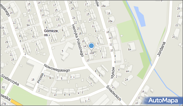 Zabrze, Księcia Henryka Pobożnego, 12a, mapa Zabrza