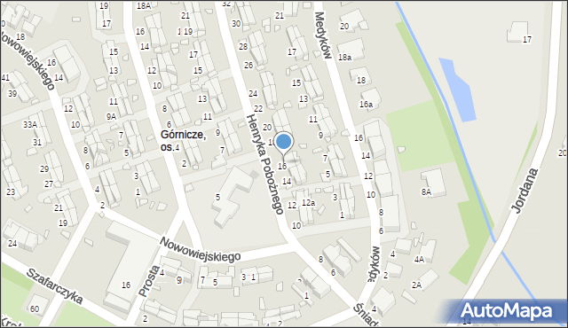 Zabrze, Księcia Henryka Pobożnego, 16A, mapa Zabrza
