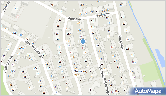 Zabrze, Księcia Henryka Pobożnego, 17, mapa Zabrza