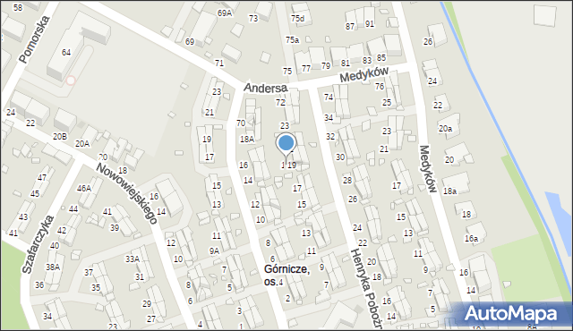 Zabrze, Księcia Henryka Pobożnego, 19A, mapa Zabrza