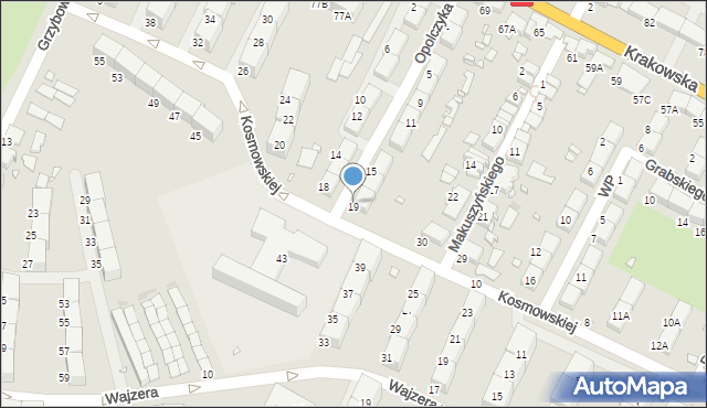 Zabrze, Księcia Opolczyka Władysława, 19, mapa Zabrza
