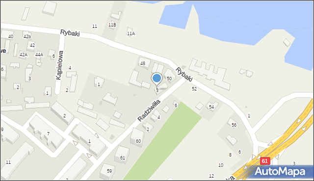 Zegrze Południowe, Księcia Radziwiłła Konstantego, 3, mapa Zegrze Południowe