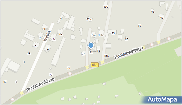 Zielonka, Księcia Józefa Poniatowskiego, 81, mapa Zielonka