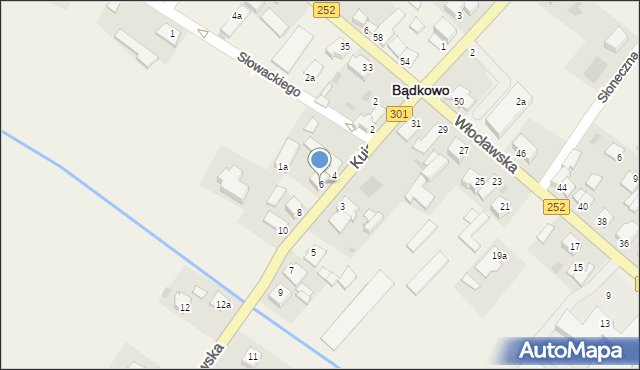 Bądkowo, Kujawska, 6, mapa Bądkowo