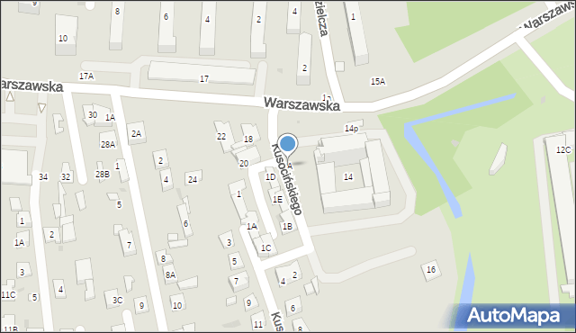 Biała Podlaska, Kusocińskiego Janusza, 2A, mapa Białej Podlaskiej