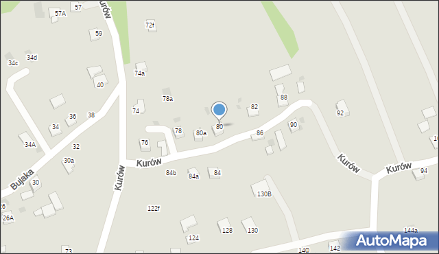 Bochnia, Kurów, 80, mapa Bochni