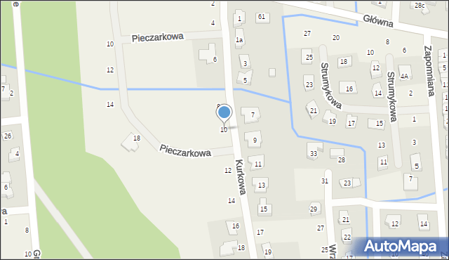 Borówiec, Kurkowa, 10, mapa Borówiec