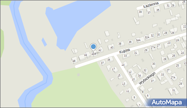 Brodnica, Kujota, ks., 42A, mapa Brodnica