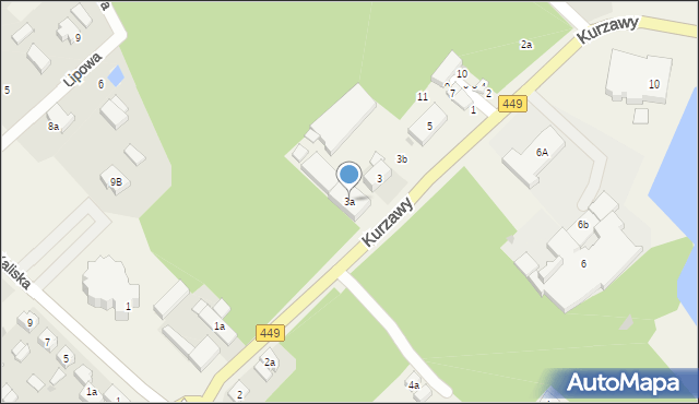 Brzeziny, Kurzawy Józefa, ks., 3a, mapa Brzeziny