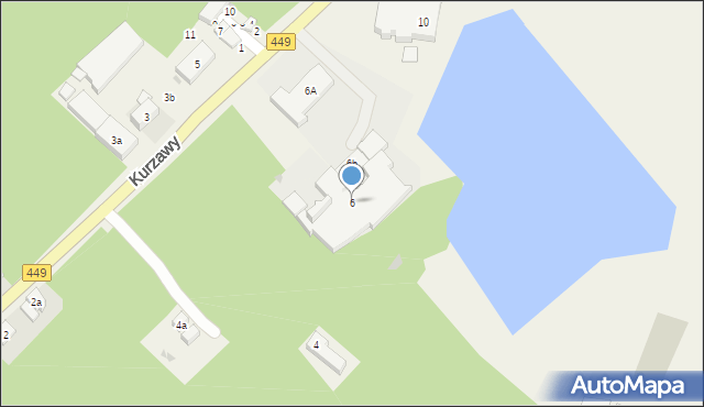 Brzeziny, Kurzawy Józefa, ks., 6, mapa Brzeziny