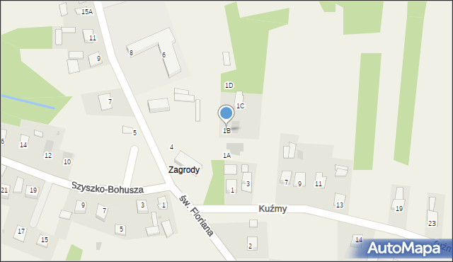 Bucze, Kuźmy Andrzeja, ks., 1B, mapa Bucze