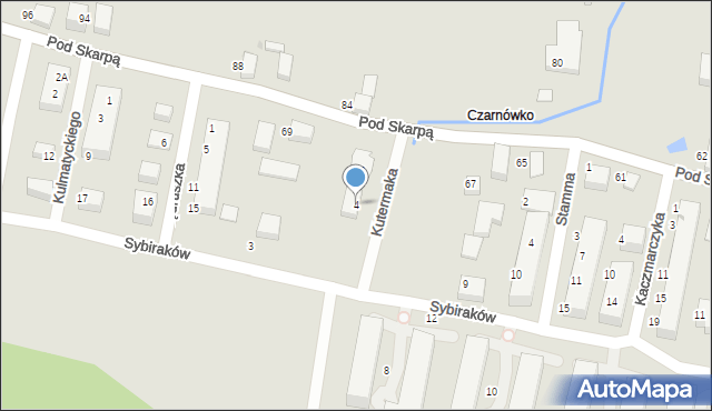 Bydgoszcz, Kutermaka Józefa, ks., 4, mapa Bydgoszczy