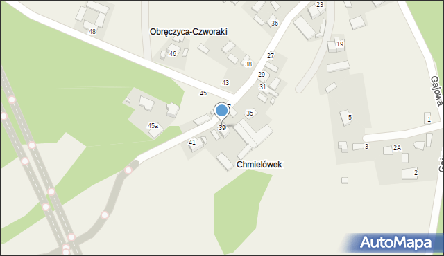 Chmielów, Kunowska, 39, mapa Chmielów