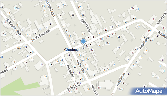 Chodecz, Kujawska, 2, mapa Chodecz