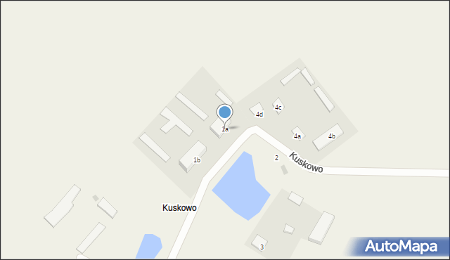 Chrostowo Wielkie, Kuskowo, 1a, mapa Chrostowo Wielkie