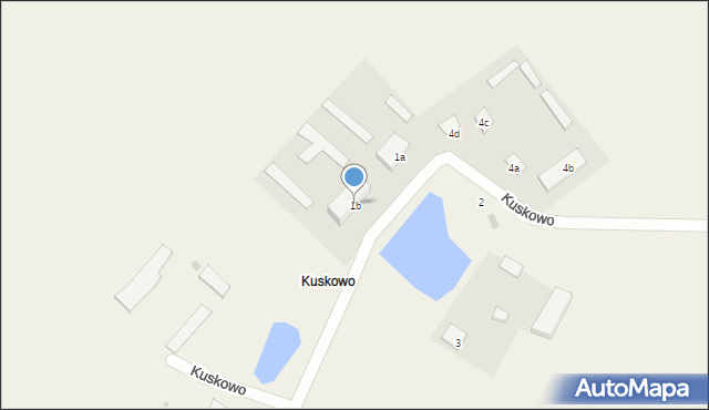 Chrostowo Wielkie, Kuskowo, 1b, mapa Chrostowo Wielkie