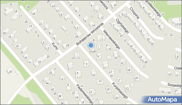 Ciechanów, Kurpińskiego Karola, 3, mapa Ciechanów