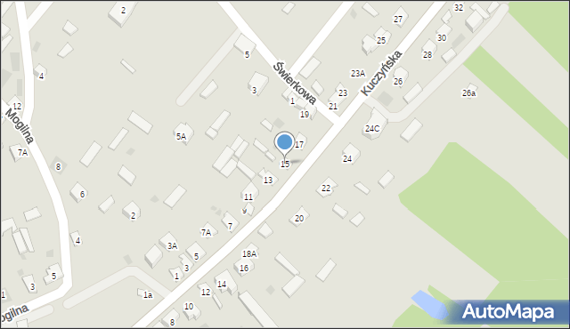 Ciechanowiec, Kuczyńska, 15, mapa Ciechanowiec