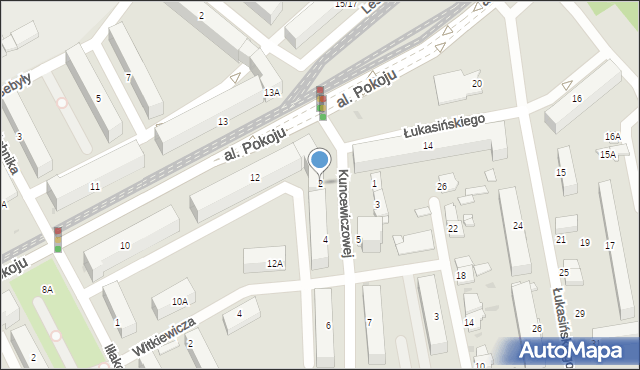 Częstochowa, Kuncewiczowej Marii, 2, mapa Częstochowy