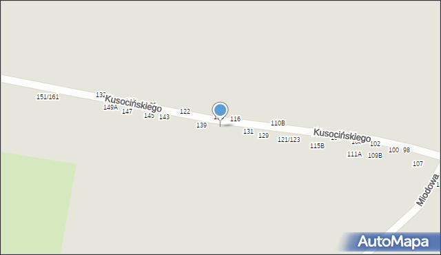 Częstochowa, Kusocińskiego Janusza, 133/137, mapa Częstochowy