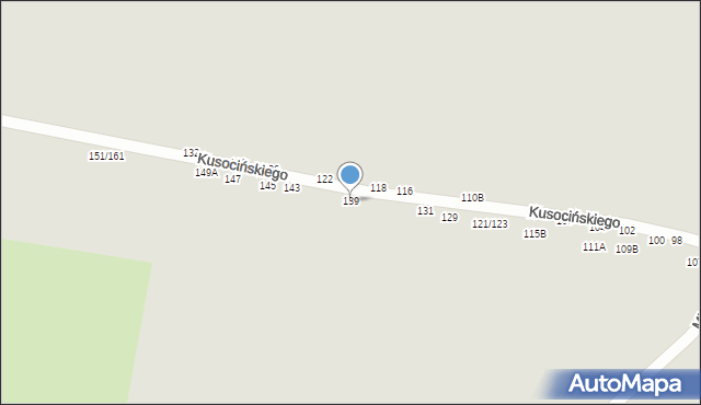 Częstochowa, Kusocińskiego Janusza, 139, mapa Częstochowy