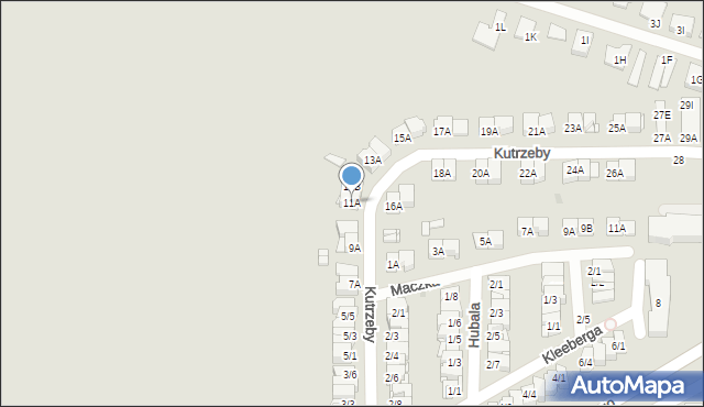 Częstochowa, Kutrzeby Tadeusza, gen., 11A, mapa Częstochowy