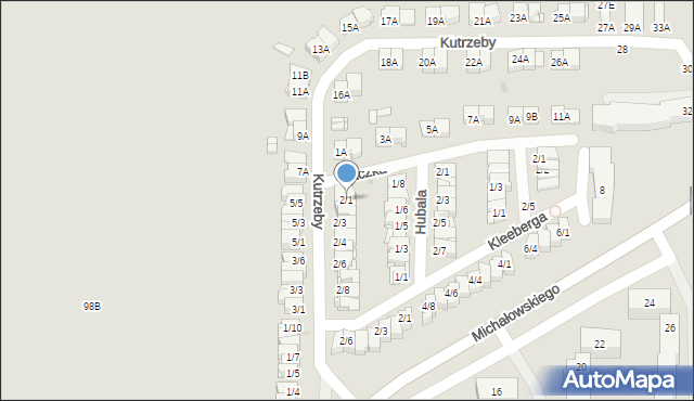 Częstochowa, Kutrzeby Tadeusza, gen., 2/1, mapa Częstochowy