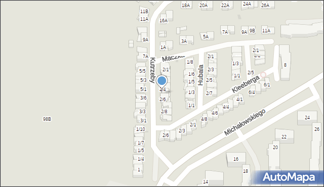 Częstochowa, Kutrzeby Tadeusza, gen., 2/5, mapa Częstochowy