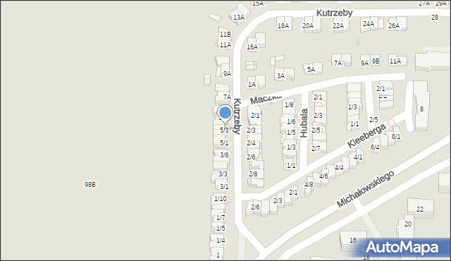 Częstochowa, Kutrzeby Tadeusza, gen., 5/3, mapa Częstochowy