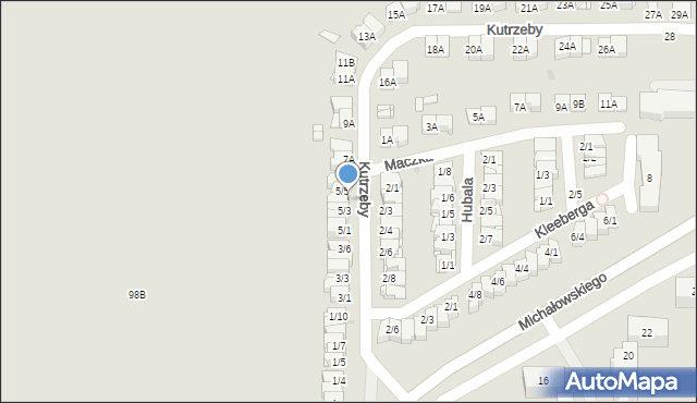 Częstochowa, Kutrzeby Tadeusza, gen., 5/4, mapa Częstochowy