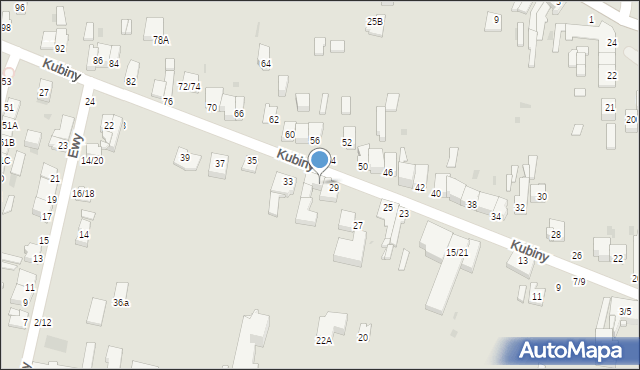 Częstochowa, Kubiny Teodora, ks. bp., 31, mapa Częstochowy