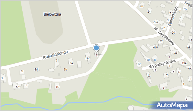 Dąbrowa Górnicza, Kusocińskiego Janusza, 1, mapa Dąbrowa Górnicza