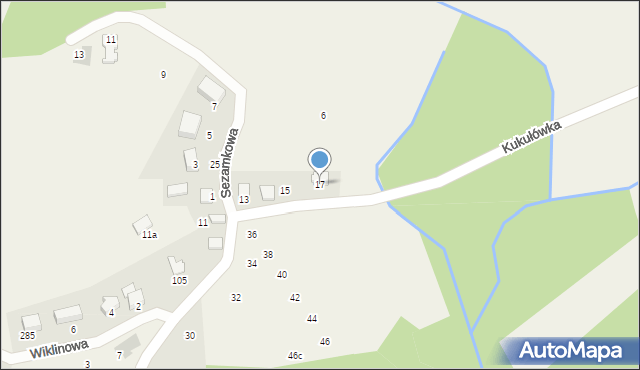 Dąbrowa Szlachecka, Kukułówka, 17, mapa Dąbrowa Szlachecka