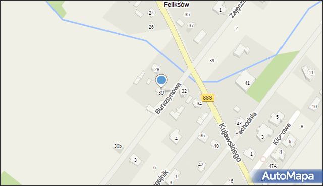 Feliksów, Kujawskiego Jana, 30, mapa Feliksów