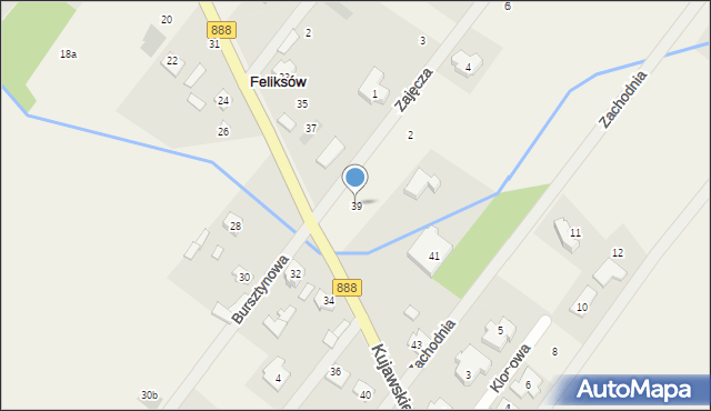 Feliksów, Kujawskiego Jana, 39, mapa Feliksów