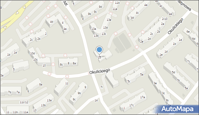 Gdańsk, Kurierów Armii Krajowej, 15, mapa Gdańska
