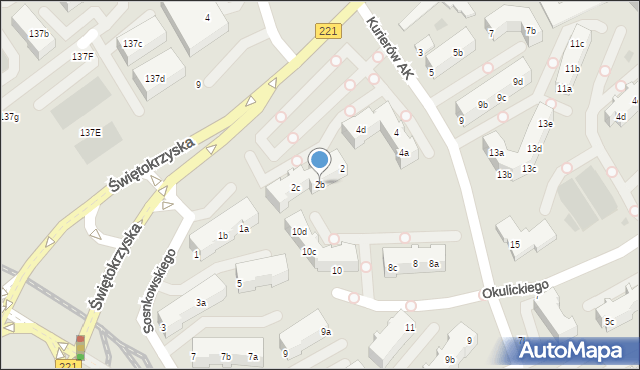 Gdańsk, Kurierów Armii Krajowej, 2b, mapa Gdańska